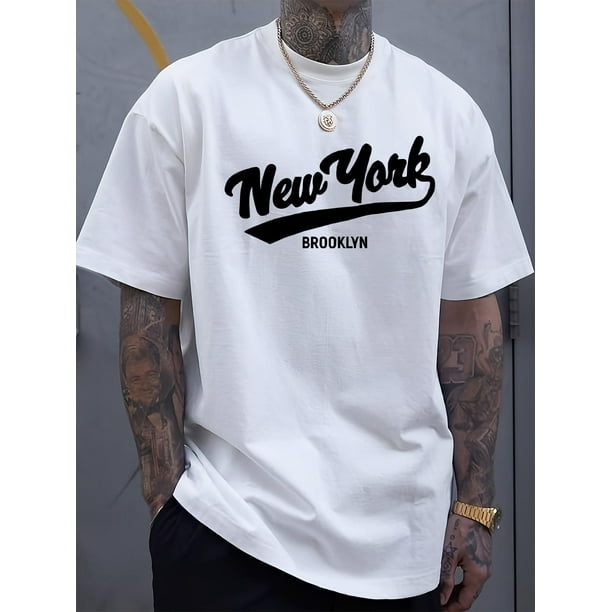 Camiseta con estampado de Nueva York, camisetas para hombre, camiseta informal de manga corta para verano. Camiseta para adultos, hombres, mujeres, adolescentes, jóvenes.