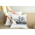 thumbnail image 3 of Ambesonne Ocean Throw Pillow Cover 2 Pack, Columbus Ship Sailing, 24", Multicolor, 3 of 6