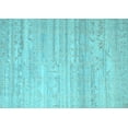 thumbnail image 1 of Ahgly Company Indoor Rectangle Abstract Light Blue Contemporary Area Rugs, 2' x 5', 1 of 4