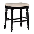 thumbnail image 1 of Linon Marino 25" Upholstered Backless Counter Stool in Black Wood, 1 of 9