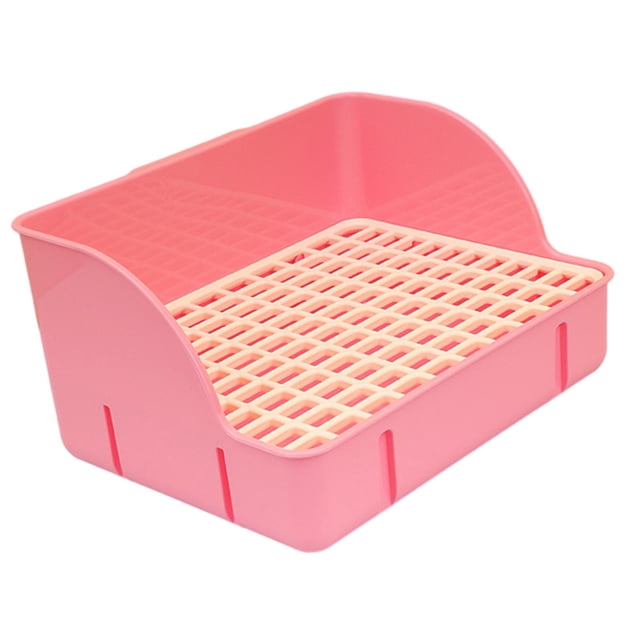 Ruiboury 2pcs/set Chinchilla Pan Sturdy Rabbit Litter Box Environmentally Friendly And Easy To Clean Rabbit Litter Tray Toilet