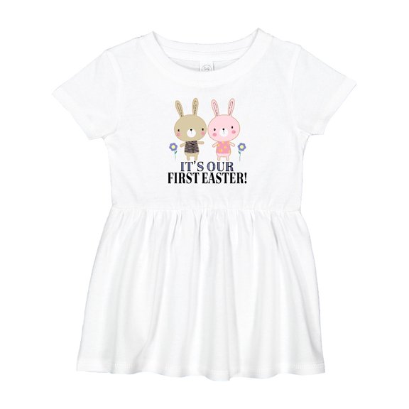 Inktastic Twins First Easter Boy Girl Girls Baby Dress