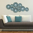 thumbnail image 2 of 50.5" X 3" X 23.25" Distressed Blue Decorative Waves Metal Wall Decor, 2 of 2
