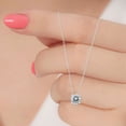 thumbnail image 5 of SZUL Women's 1/2 Carat Floating Round Diamond Solitaire Necklace in 14K White Gold (J-K-L, I2-I3), 5 of 6