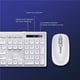 thumbnail image 2 of Sidaley Kit de mouse de teclado inalámbrico Computadora portátil 2.4G Teclado ergonómico para juegos con luz de fondo y mouse óptico inalámbrico Juegos de teclado y mouse para computadora Blanco, 2 of 6