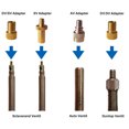 thumbnail image 2 of Volkmi 1 set Bicycle Valve Adapter Kit Bicycle Valve Manifold Valve Adapter SV AV DV Bicycle Pump Adapter + Extension Rod Kit, 2 of 9