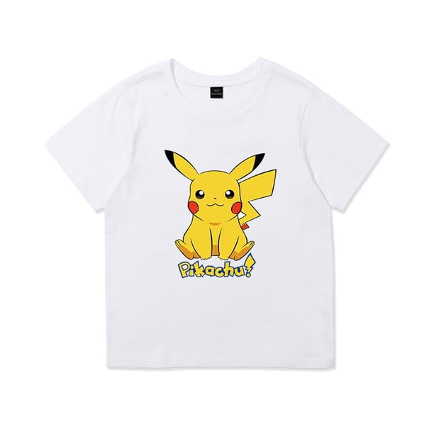 Camiseta de Pokémon para niños y niñas, ropa informal de moda, Kawaii, Manga, dibujos animados, Pikachu, Harajuku qym unisex