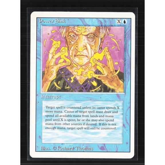 1994 Wizards of the Coast Magic The Gathering Revised Edition Power Sink Interrupt Lightly Played