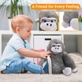 thumbnail image 2 of 11Inch Gorilla Stuffed Animal, Soft Cuddly Plush Toy For Stress Relief, Kids Adults Sensory Plushie, Desktop Fidget Toy, Christmas Birthday Gift For Nursery,A, 2 of 6
