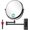 Black-1x/30x, variant on 1X/30X Wall Mounted Makeup Mirror, Double Sided Magnifying Mirror with Tweezers, Bathroom Makeup Mirror, Cosmetic Vanity Mirror with 360 Rotation Extendable Swivel Arm, Black