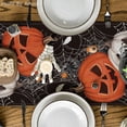 thumbnail image 3 of Black Pumpkins Spider Web Halloween Table Runner, Seasonal Fall Kitchen Dining Table Decoration for Home Party Decor 13x108 Inch, 3 of 6