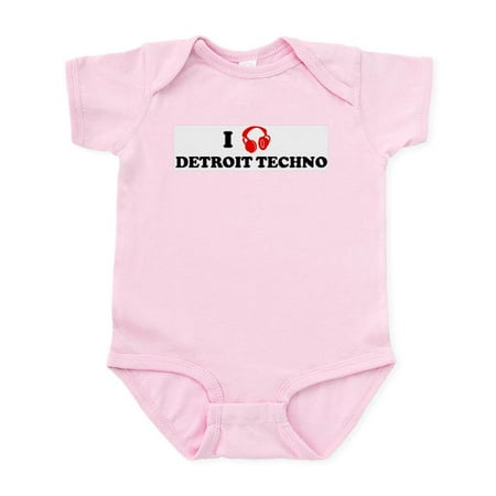 

CafePress - I Love Detroit Techno Infant Bodysuit - Baby Light Bodysuit Size Newborn - 24 Months