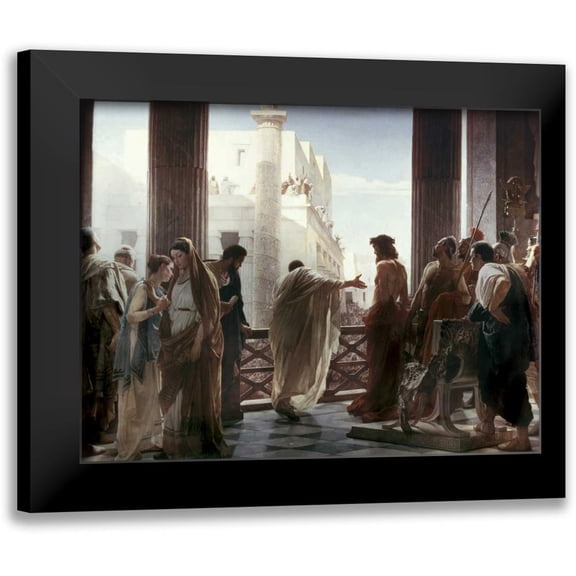 Ciseri, Antonio 14x12 Black Modern Framed Museum Art Print Titled - Ecce Homo