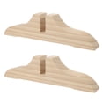 thumbnail image 1 of 2 Pcs Support d'Écran de Confidentialité en Bois Kaki Rectangulaire Accessoire de Maison, 1 of 9