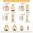 thumbnail image 3 of 32pcs 8 Styles Stainless Steel Cord Ends 8-11mm Long Column and Barrel Pattern Smooth Cord End Caps Golden Leather Cord Ends Terminators for Jewelry Making, 3 of 6
