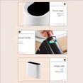 thumbnail image 3 of Ounissouiy Bote de basura de colores de moda con gran apertura para el hogar, bote de basura, papelera de cocina, cubo de basura Suministros de limpieza para el hogar blanco lechoso, 3 of 6