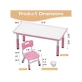 thumbnail image 2 of Para niños mesa y 6 sillas set almacenamiento box: ajustable altura niños pequeños mesa y chair set ages 2 - 10, superficie grafiti, non-slip legs, children's activity mesa daycare, classroom..., 2 of 8