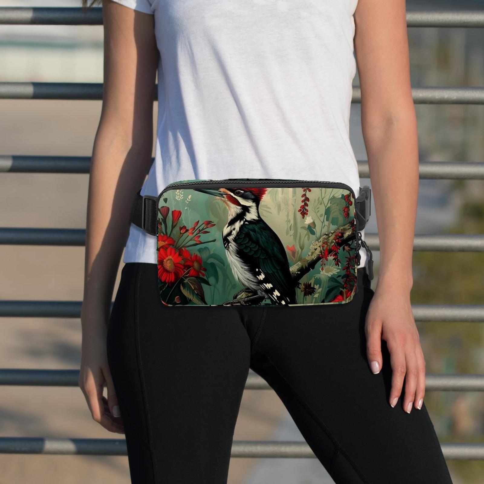 Birds Lightweight Adjustable Sling Bag Waist Pack with Extension Strap Unisex - Ideal for Travel and Outdoor Activities