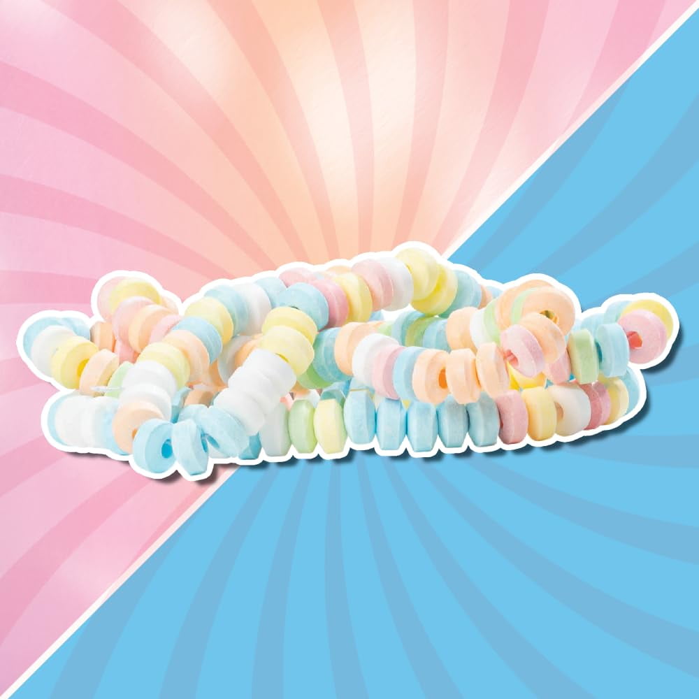 80 Candy Necklaces Individually Wrapped, Easter Candy, Nostalgic Pastel Candy Jewelry Perfect for Party Favors, Pinata Fillers and Goodie Bags, By 4YoreElves