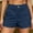 Navy, variant on Women's Solid Color High Waisted Shorts Casual Straight Leg Summer Shorts with Pockets Blue X-Large