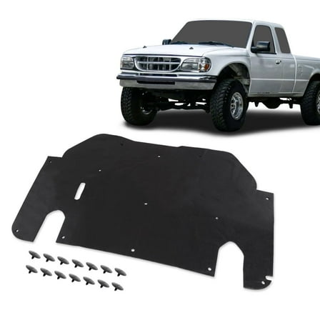 CROSSDESIGN Hood Insulation Pad 1/2" with clips Fit for Ford Ranger 1993-1997