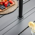 thumbnail image 4 of Sour Citrus Outdoor Table with 1.97" Umbrella Hole Weather-Resistant Patio Dining Table for Garden, Backyard,Porch and Deck, Black, 4 of 6