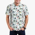 thumbnail image 1 of Fotbe Colorful Hat Snowman Camiseta Polo de Golf para Hombre con Estampado – Camisa Deportiva Transpirable con Cuello Abotonado-3X-Large, 1 of 6