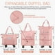 thumbnail image 2 of Bolsa de viaje con ruedas VOOWO ampliable con ruedas, 58 L, color rosa, 2 of 7