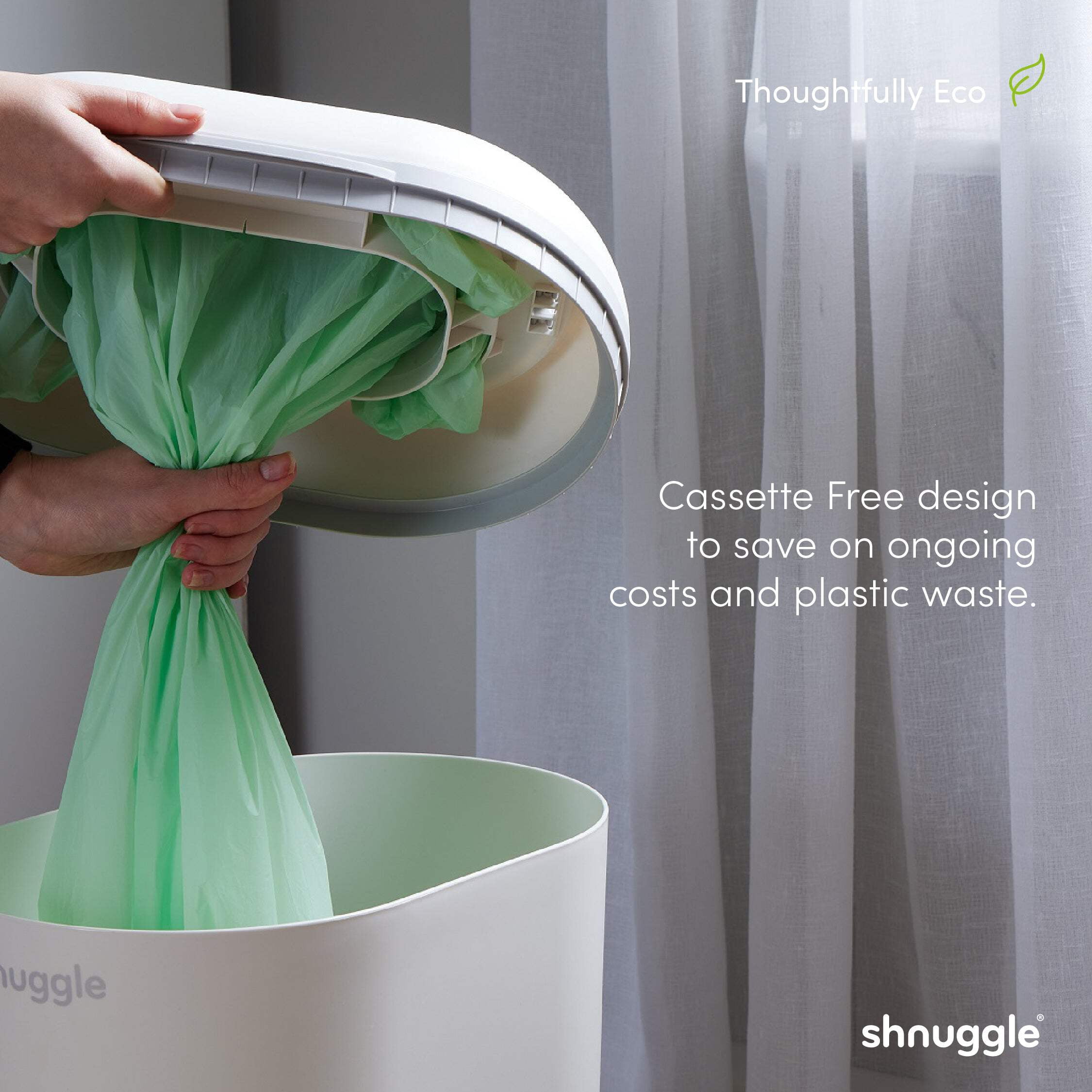 Changing Essentials Kit: Shnuggle Changing Mat + Diaper Pail + Better Bag Liners (90 Day Supply)