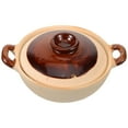 thumbnail image 2 of MOVTOTOP Clay Cooking Pot Stew Pot Kitchen Soup Pot Home Clay Casserole For Simmering 500ml, 2 of 7