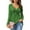 Green, variant on Sherrylily Women V-Neck Front Knotted Blouse Shirt Long Sleeve Elegant Casual T-Shirt Pullover Tops
