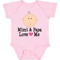thumbnail image 3 of Inktastic Mimi and Papa Love Me Baby Girl Girls Baby Bodysuit, 3 of 5