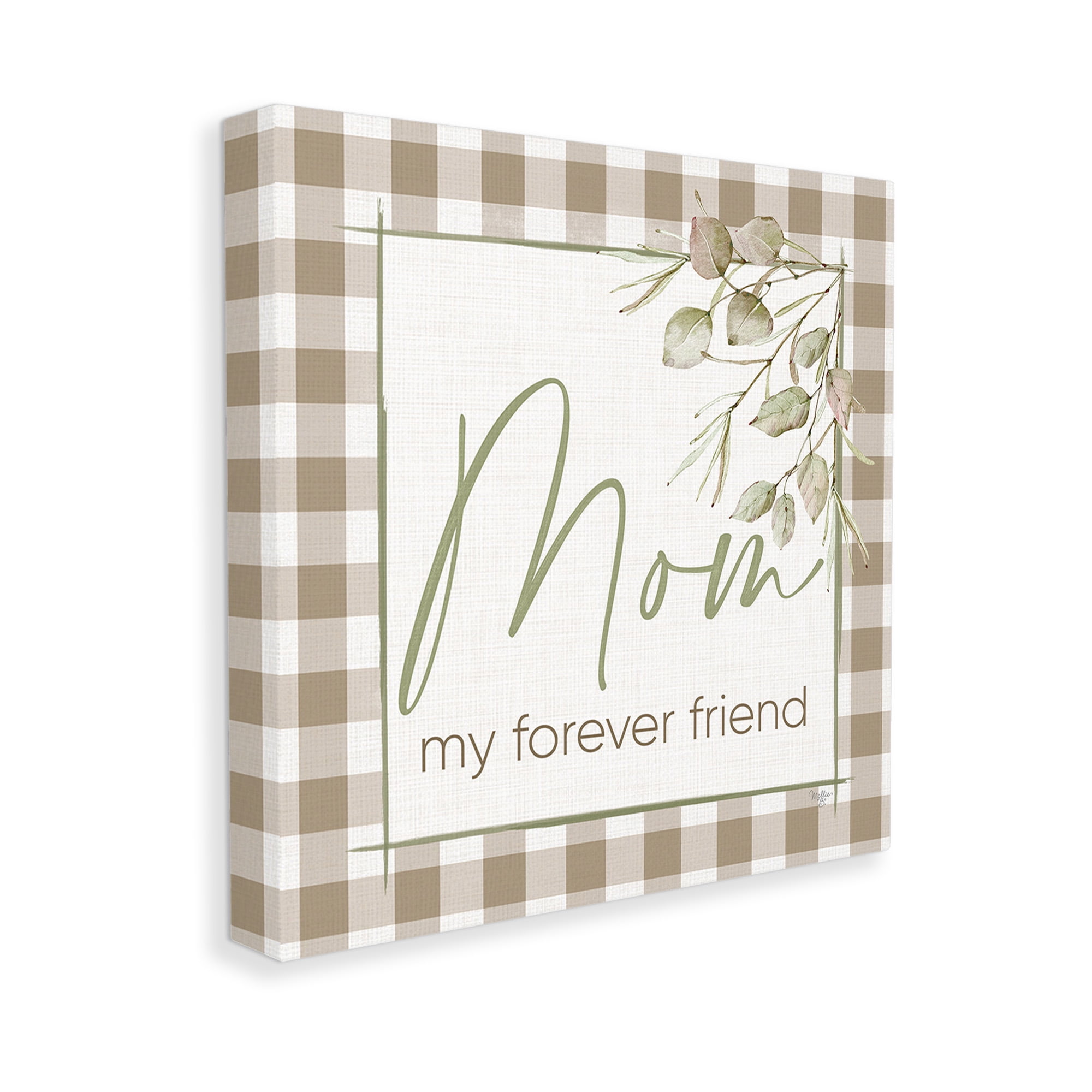 Stupell Industries Mom My Forever Friend Botanical & Floral Painting Gallery Wrapped Canvas Art Print Wall Art, 36 x 36