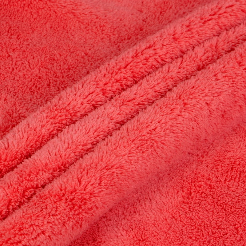 JML Large Bath Towels with Hanging Loop, 6 Pack, 30"x60", Watermelon Red, 350GSM, Soft, Absorbent, Microfiber Towel Quick Drying, Lint-free, No Fading