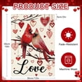 thumbnail image 2 of Valentine Heart Cardinal Garden Flag 12x18 Inch Double Sided for Outdoor Yard Holiday and Anniversary Decoration, 2 of 6