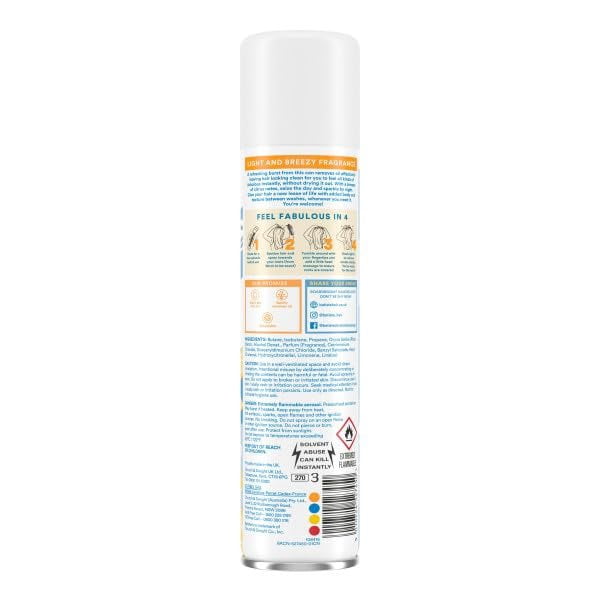 Batiste Shampoo Dry Fresh 4.23 Ounce 199ml Pack of 2