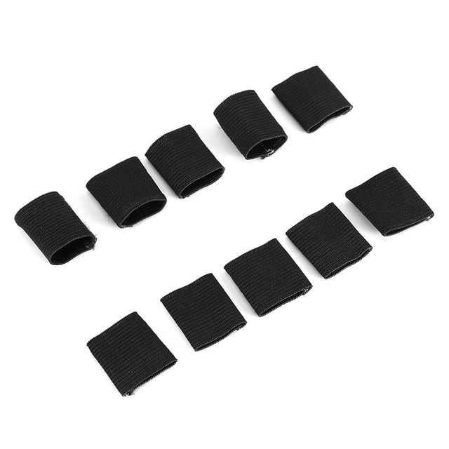 Finger Band, Nylon 10Pcs Finger Protector Elastic Anti-scratch Black For Basketball For Beach Volleyball