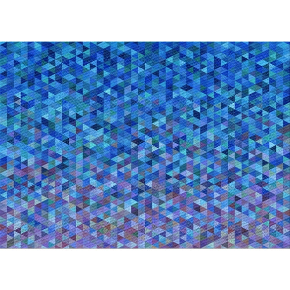 Ahgly Company Indoor Rectangle Patterned DodgerBlue Area Rugs, 2' x 4'