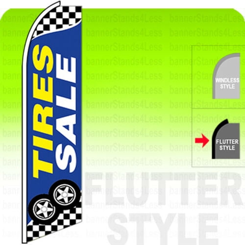 SMOG CHECK  Swooper Flag Feather Banner Sign 2.5x11.5' Tall FLUTTER Style rb 