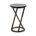 thumbnail image 5 of Kate and Laurel Aja Modern Metal Round Side Table, 15 x 15 x 23, Gray Gunmetal, Decorative Geometric End Table with Unique Slanted Legs for Use as Bedroom Nightstand or Living Room Indoor Plant Stand, 5 of 10