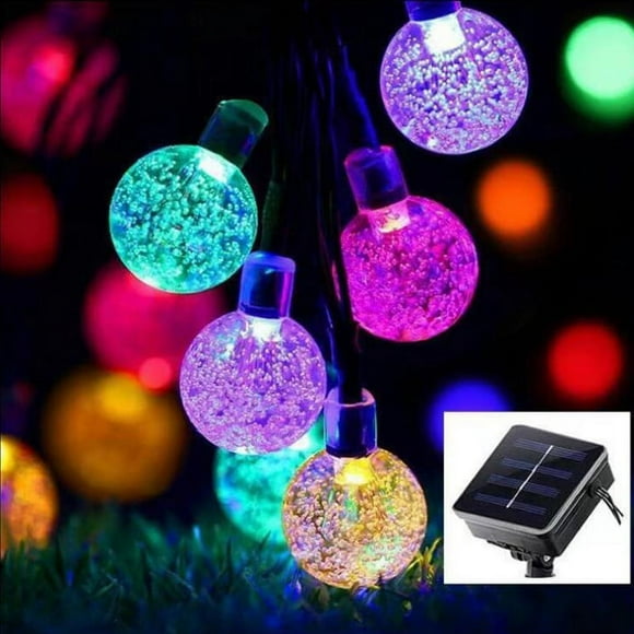50 Waterproof Solar LED String Lights, 8 Lighting Modes for Indoor and Outdoor Use, 7m/24ft, Ideal for Garden, Patio, Christmas Tree, Wedding and Party (Multicolor)