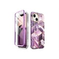 thumbnail image 2 of i-Blason Cosmo - Protective case for cell phone - MagSafe compatibility - thermoplastic polyurethane (TPU) - purple marble - 6.1" - for Apple iPhone 13, 2 of 7