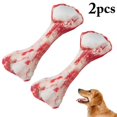 thumbnail image 1 of 2PCS Os Chien Toy Réaliste Chien Interactif en Peluche Toy Pet Mâcher Toy pour Chiot, 1 of 10