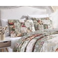 thumbnail image 2 of Chezmoi Collection Dawn 3-Piece Floral Patchwork Vintage Washed 100% Cotton Quilt Set, King, 2 of 5