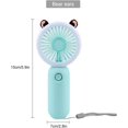 thumbnail image 5 of Portable Mini Fan, Portable LED Light Fan - Handheld Fan, Adjustable Speed, USB Rechargeable with LED Night Light, Blue, 5 of 5