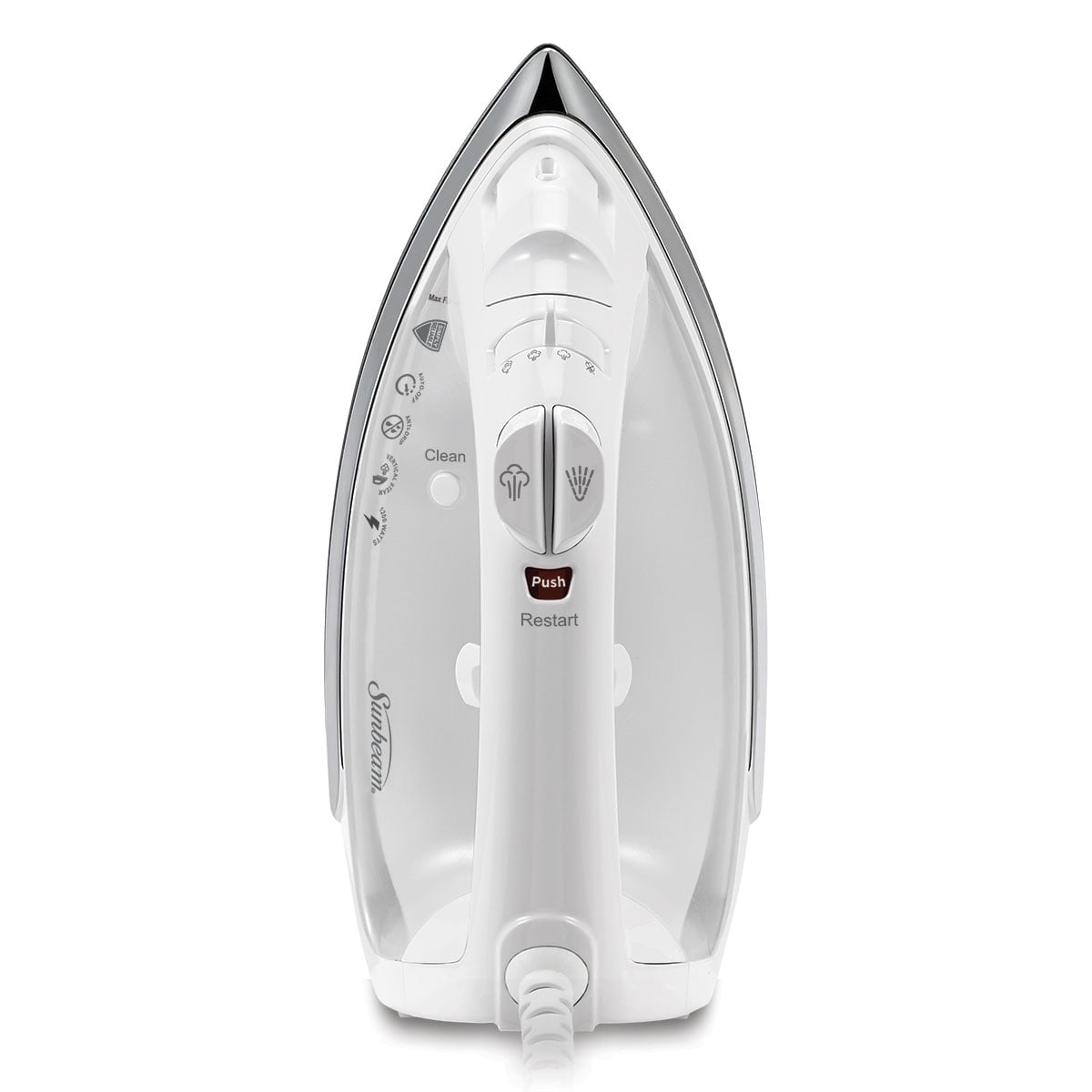 Open Box Sunbeam GCSBC Classic 1200 Watt Mid-size Anti-Drip Non-Stick Soleplate Iron Steam/Vertical Shot feature 8' 360-degree Swivel Cord GCSBCL-317-000 Auto Shut Off
