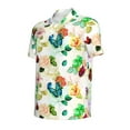thumbnail image 2 of Balery Floral Vintage Printed Men’s Short Sleeve Polo Shirt, Midweight Men's Shirt,Golf Polo shirts -Small, 2 of 9