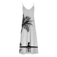 thumbnail image 5 of Wycnly Summer Dresses for Women Beach Hawaiian Style Loose Swing Spaghetti Strap Maxi Dresses 2025 Short Sleeve V-Neck Sunset Print Long Formal Dress White s, 5 of 5
