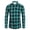 Green, variant on HOWPAY Plaid Shirts for Men Lightweight Button down Roll up Long Sleeve Checkered Shirts Regular Fit Oversized Casual Soft Tops Comfy Loose Fall Clothes Dark Blue L