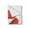 thumbnail image 2 of Kiss Soft Flannel Fleece Throw Blanket, Print of Lips Mark on White Background Seductive Trace Grunge Display Print, Cozy Plush for Indoor and Outdoor Use, 70" x 90", Vermilion White, by Ambesonne, 2 of 6